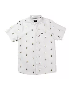 Camisa blanca Rip Curl Hula Breach de manga corta para hombre - Imagen 1 de 2