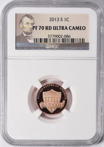 2013 S NGC PF70 RD Ultra Cameo PROOF LINCOLN SHIELD CENT Lincoln Label Cover