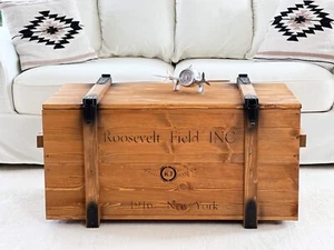 Truhe Mesita Baja Madera Maciza Mesa de Salón Truhentisch Caja Bote De Vintage - Imagen 1 de 7