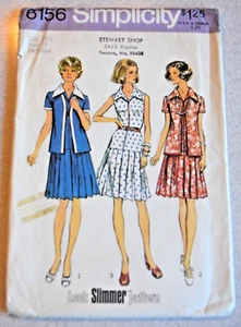 1973 Simplicity Uncut Pattern Unlined Jacket Dress  #5875 Half-Size 16.5 Bust 39 - Picture 1 of 6
