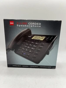 RCA 2 Line Corded Speakerphone Telephone Business Model 25201RE1-A Black W/Box - Picture 1 of 11
