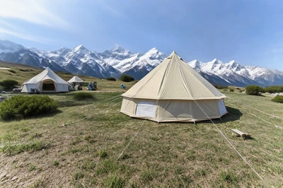 Открытый 3 сезона водонепроницаемый 300D 5 М Оксфорд колокол палатка Glamping палатка кемпинга - Изображение 1 из 4