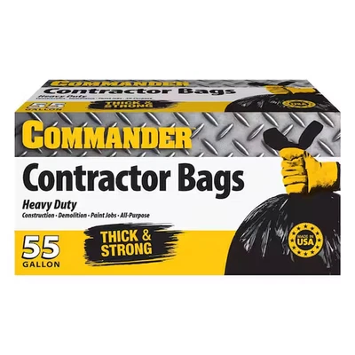 55 Gallon 3 MIL (eq) Heavy Duty Contractor Bags with Flap Ties - 36" x 56" wi... - Image 1 of 4