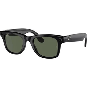 New Open RayBan Meta AI Wayfarer Sunglasses RW4006 601/71 50 Shiny Black Green - Picture 1 of 6