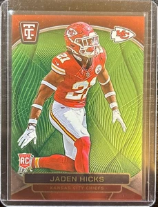 Fútbol americano Jaden Hicks #129 RC 2024 totalmente certificado "espejo verde neón" #'D 80/99 - Imagen 1 de 2