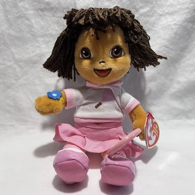 TY Beanie Baby DORA the Explorer (Dora Del Tenis Tennis Version) Ty Plush Toy - Image 1 of 3
