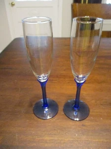 Juego de 2 vasos tostadores flautas champán vajilla cristalina premier 6,25 oz - Imagen 1 de 6