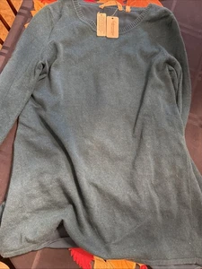 Suéter Sirena Poseidón Azul Lana Alpaca Cuello Redondo XS $89 Soft Surroundings Nuevo con Etiquetas - Imagen 1 de 6