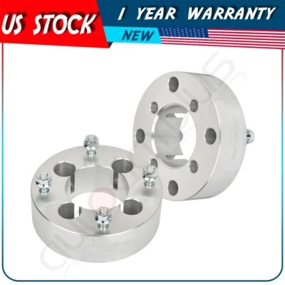 2" 4x110 to 4x137 10x1.25 studs silver 2x wheel spacers for Arctic Cat 250 300 - Image 1 of 4