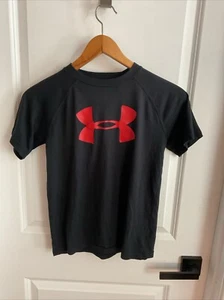 Under Armour Loose Heatgear - Short Sleeve Tee - Blackish Gray - Youth Size Med - Picture 1 of 11