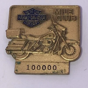 RARE HARLEY DAVIDSON 100,000 MILE CLUB PIN VEST JACKET HAT HOG - Picture 1 of 4