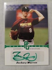 Zachary Warren - 2013 Leaf Perfect Game (Baseball) "Green" AUTOGRAPH # 06 / 10
