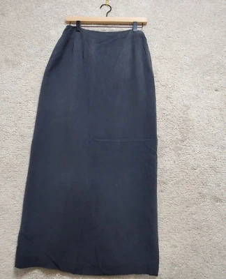 Falda para mujer Gloria Vanderbilt 8 negra seda recta y lápiz abertura cremallera trasera de colección Foto 1 de 4