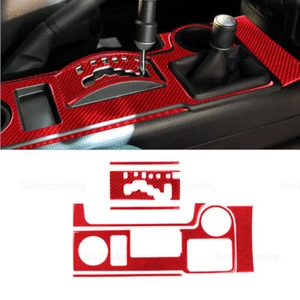 For toyot@ FJ Cruiser 07-14 Red Carbon Fiber Interior Gear Shift Kit Cover Trim - Bild 1 von 12