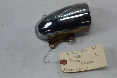 Protector de cámara silenciador motocicleta Honda OEM 1986 VT 500C rojo sombra Foto 1 de 2