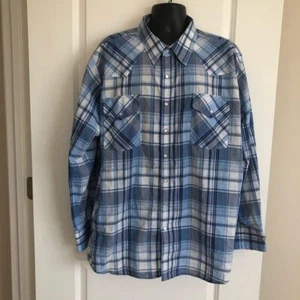 High Noon Plaid Pearl Snap Western Shirt - 2XL - Picture 1 of 4
