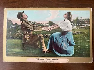 1909 The Army Target Practice - Kissing Sweetheart - Picture 1 of 2