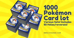 Pokemon 1000 Card Lot With 50 Holos! Near Mint!   - Bild 1 von 2