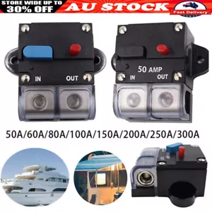 50A-300A AMP Circuit Breaker Fuse Reset 12-48V Auto Waterproof Security Car Boat - Picture 1 of 9