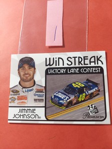 2009 Press Pass Premium Win Streak Victory Lane #WSVL-JJ Jimmie Johnson, cd1