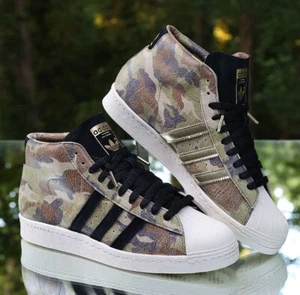 Adidas Pro Modelo Años 80 Quickstrike Camuflaje 2016 Hombre Talla 9 Negro Personalizado F37686 - Imagen 1 de 17