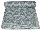 Ikat imprimé coton pur hippie course robe grise lâche fabrication tissu par cour