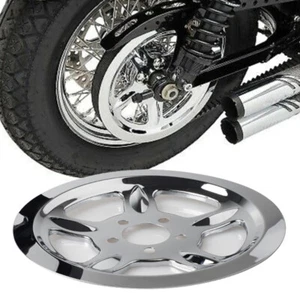 For Harley Sportster XL883 1200 Chrome Outer Rear Drive-Belt Pulley Insert Cover - Picture 1 of 6