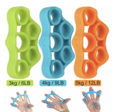 3 Colores/Nivel Dedo Ejercitador de Manos Fortalecedor Muñeca Antebrazo Agarre Entrenador Bandas Foto 1 de 4