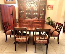 1920s Antique Elegant, 6 foot Regency Mahogany Table & 6 Matching Chairs