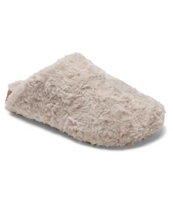 ROXY WOMENS ALANA SLIPPERS.HARD SOLE SHEARLING CREAM MULES SLIP ONS SHOES W22 - Picture 1 of 3