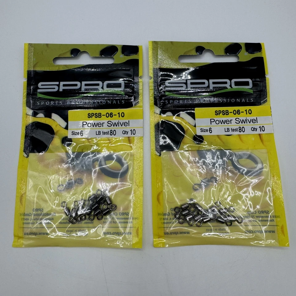 SPRO Power Swivels  2 PACKS - Size 6  80lb test (10 per pack) SPSB-06-10 - Image 1 of 4