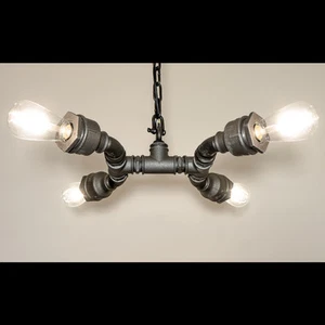 Percy #302 | Hängerohrlampe | Industrie Vintage Rohr Leuchte Edison Deckenlampe - Bild 1 von 3