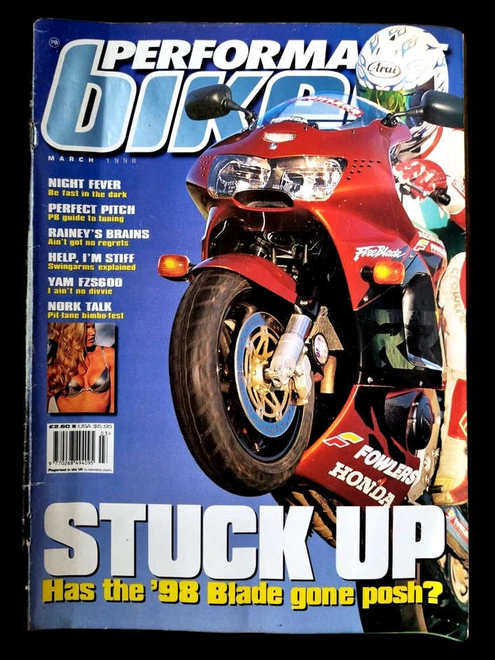 PERFORMANCE BIKES MAGAZINE March 1998 VINTAGE Publication SUPERBIKES - Image 1 of 1