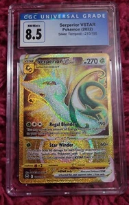 RARE RETIRED Label CGC Grade 8.5 Serperior VSTAR Pokemon NM/MINT Silver Tempest  - Picture 1 of 3