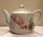 Hand Painted Teapot Artist Signed Kaye '77 Bird and Daisies