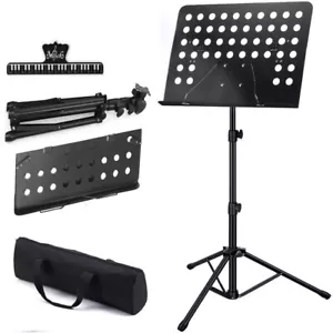 Heavy Duty Metal Orchestral Music Stand Folding Sheet Stand Tripod Base UK NEW - Picture 1 of 13