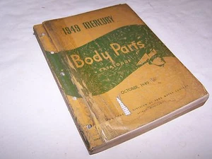 1949 Mercury Body Parts Catalogue Manual - ORIGINAL - Foto 1 di 1