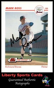 1991 AAA Impel Mark Ross #441 Richmond Braves Authentic Autographed Card