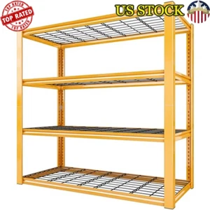 Heavy Duty 4-Tier Metal Garage Shelves 2240 Lbs Storage Utility Rack Adjustable - Picture 1 of 7