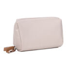 Cosmetic Bag Solid Color Simple Makeup Bag Big Opening Travel Washbag (Pink)