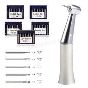 NSK Style Dental Low Speed Contra Angle Handpiece Tungsten Carbide FG Burs 1.6mm - Picture 1 of 69