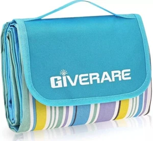 GIVERARE Picnic/Beach Blanket ~ XL ~ Sand-Free ~ Waterproof ~ NEW ~ Free Shippin - Picture 1 of 8