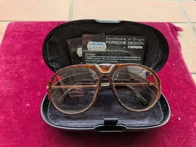 Vintage Original Porsche Carrera Sonnenbrille Piloten Brille  im Etui - Bild 1 von 4