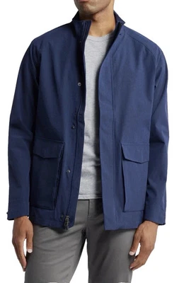 Peter Millar Newport Men's MF24Z25 Navy Coat Jacket Size US M $295 - Image 1 of 4