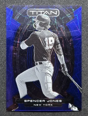 2023 Panini Chronicles Titan Spencer Jones Blue Velocity /99 #9 YANKEES RC - Image 1 of 2