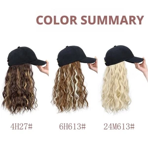 Long Synthetic Baseball Cap Wig Hair Natural Wave Hat Wigs Adjustable - Picture 1 of 16