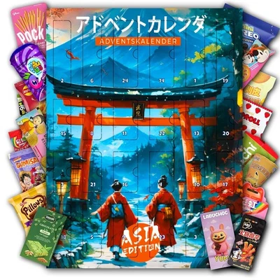 BRANDED Asia Adventskalender 2025 Mit Japanischen Süßigkeiten, Koreanischen Süßigkeiten