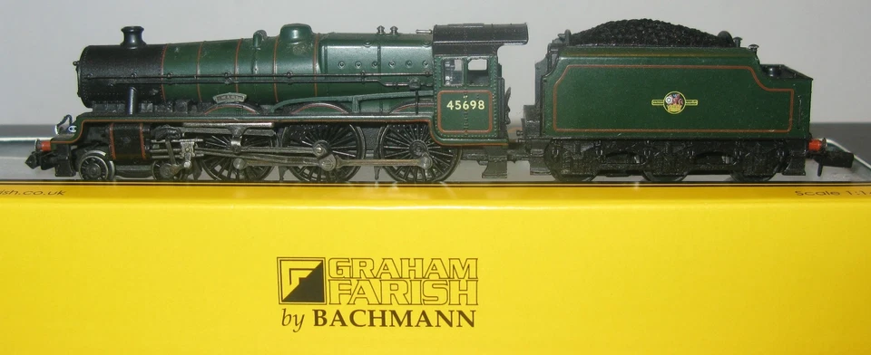 Graham Farish N 372-478 BR Lined Green Class 6P Jubilee 45698 Mars 6DCC Ready - Image 1 of 4