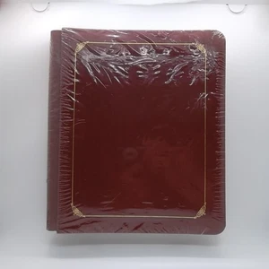Creative Memories Burgundy Photo Album 9x10.5 Gold Trim 15 Pages NEW Sealed - Picture 1 of 5