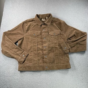J Crew Trucker Jacke Herren XL Stretch Cord braun Taschen Knopfleiste J5281 - Bild 1 von 15